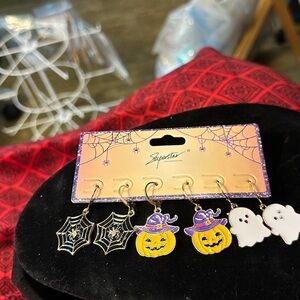 Halloween Pierced earrings three pairs on the card. These are not nickel free.​​